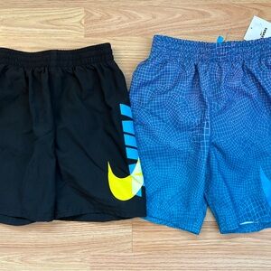 Nike Black and Blue Swim Shorts